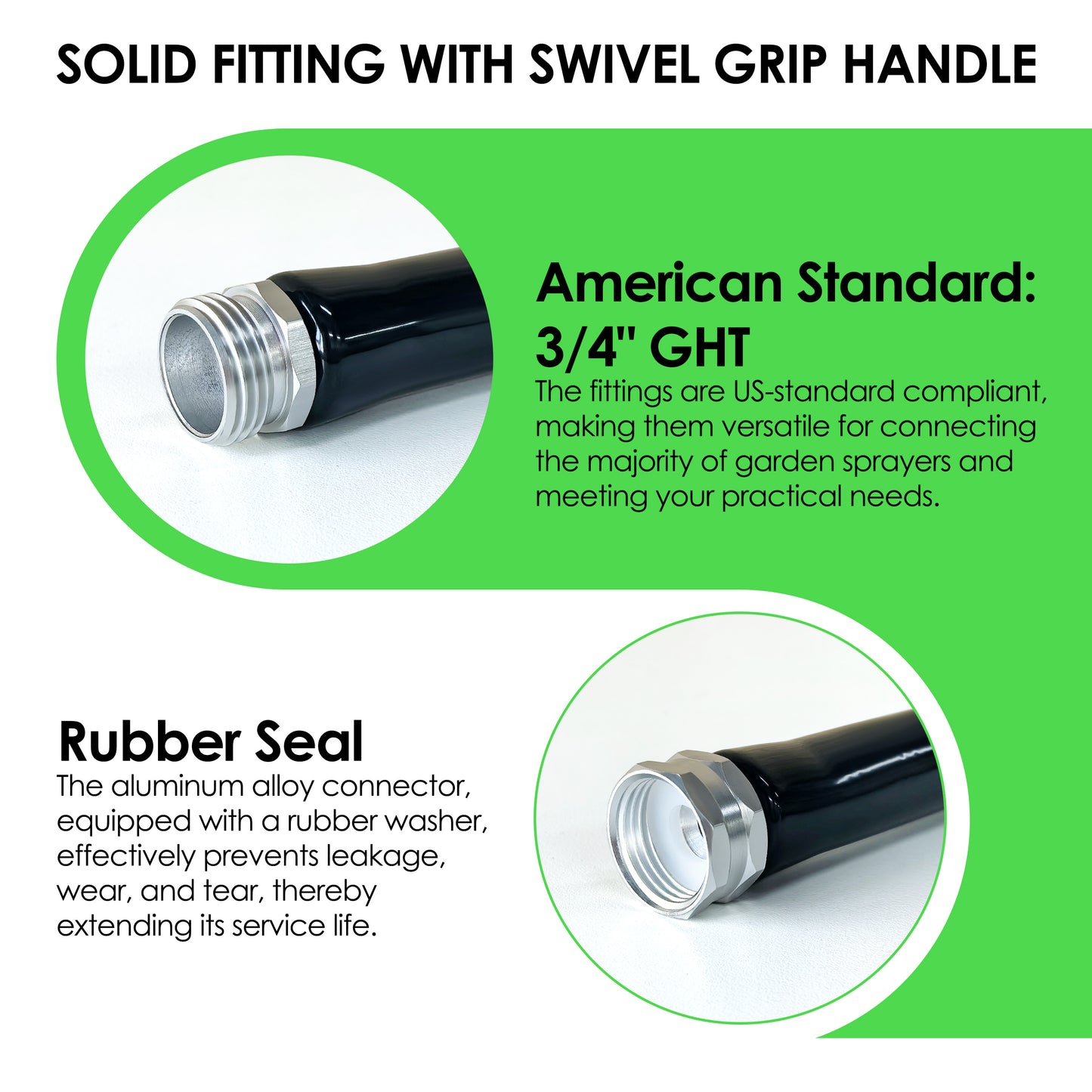 RV Drinking Water Hose, Lead-Free, Fabric Reinforced, Lightweight, 3/4 GHT Fitting, Abrasion Resistant