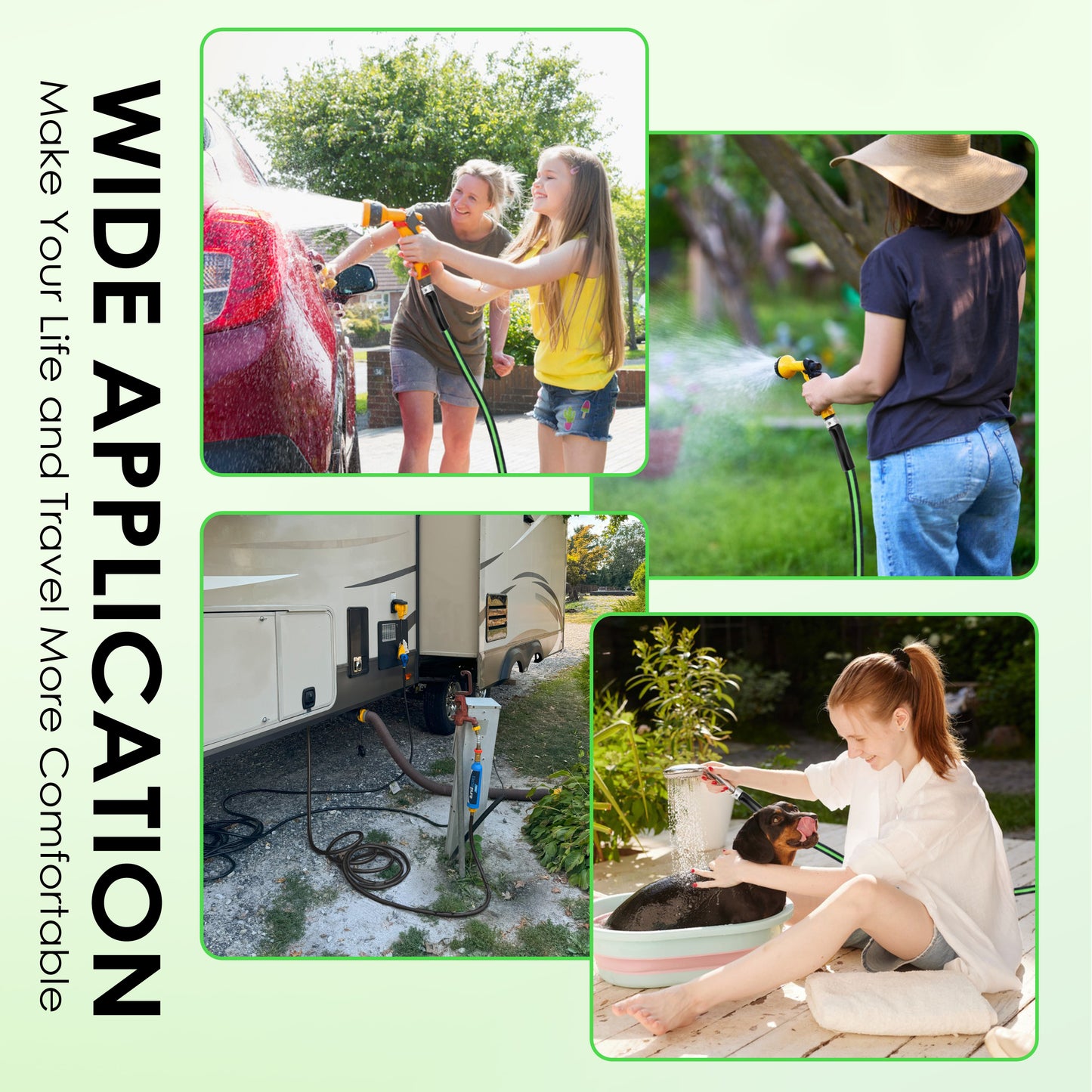 RV Drinking Water Hose, Lead-Free, Fabric Reinforced, Lightweight, 3/4 GHT Fitting, Abrasion Resistant