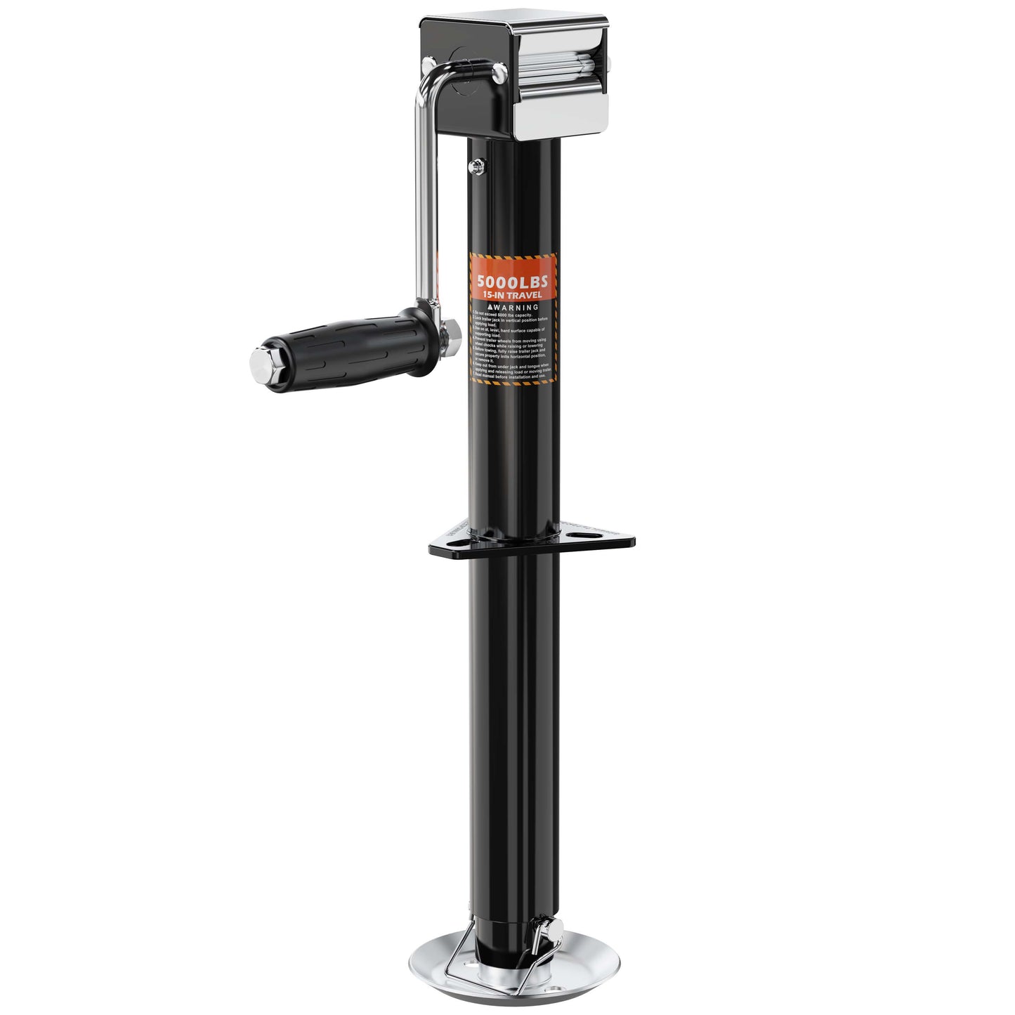 5000 lbs A-Frame Trailer Jack, 15" Lift, Adjustable 5-Level Drop Leg, 5K Jack for RV Trailer Boat