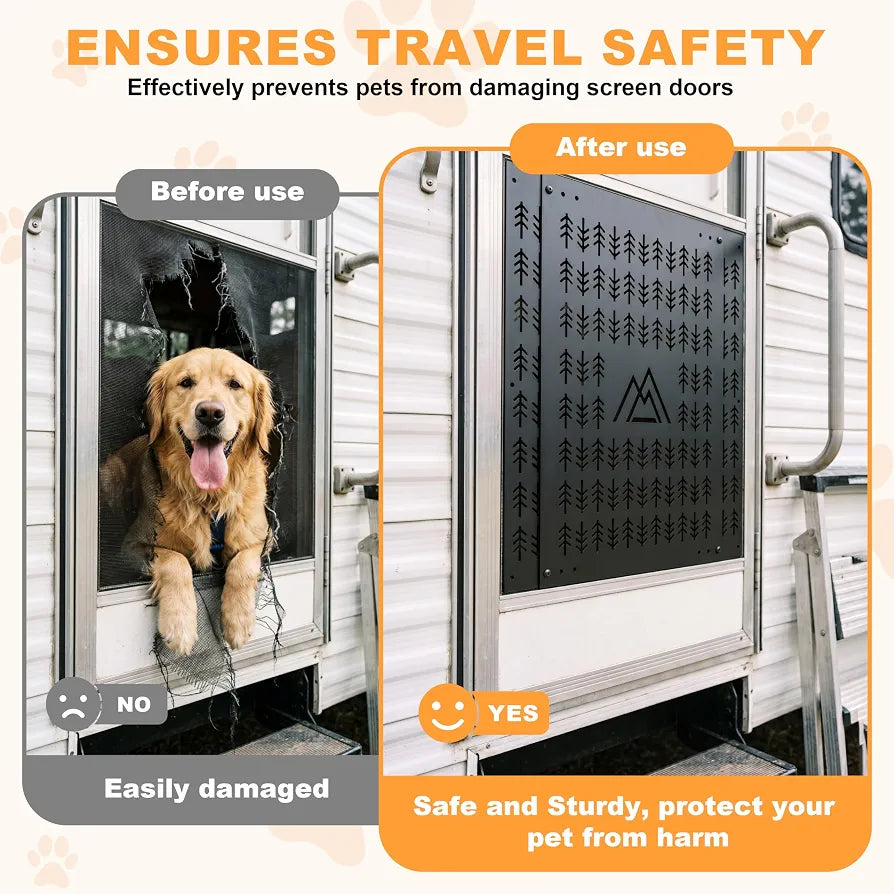 RV Screen Door Protector for Dogs Adjustable