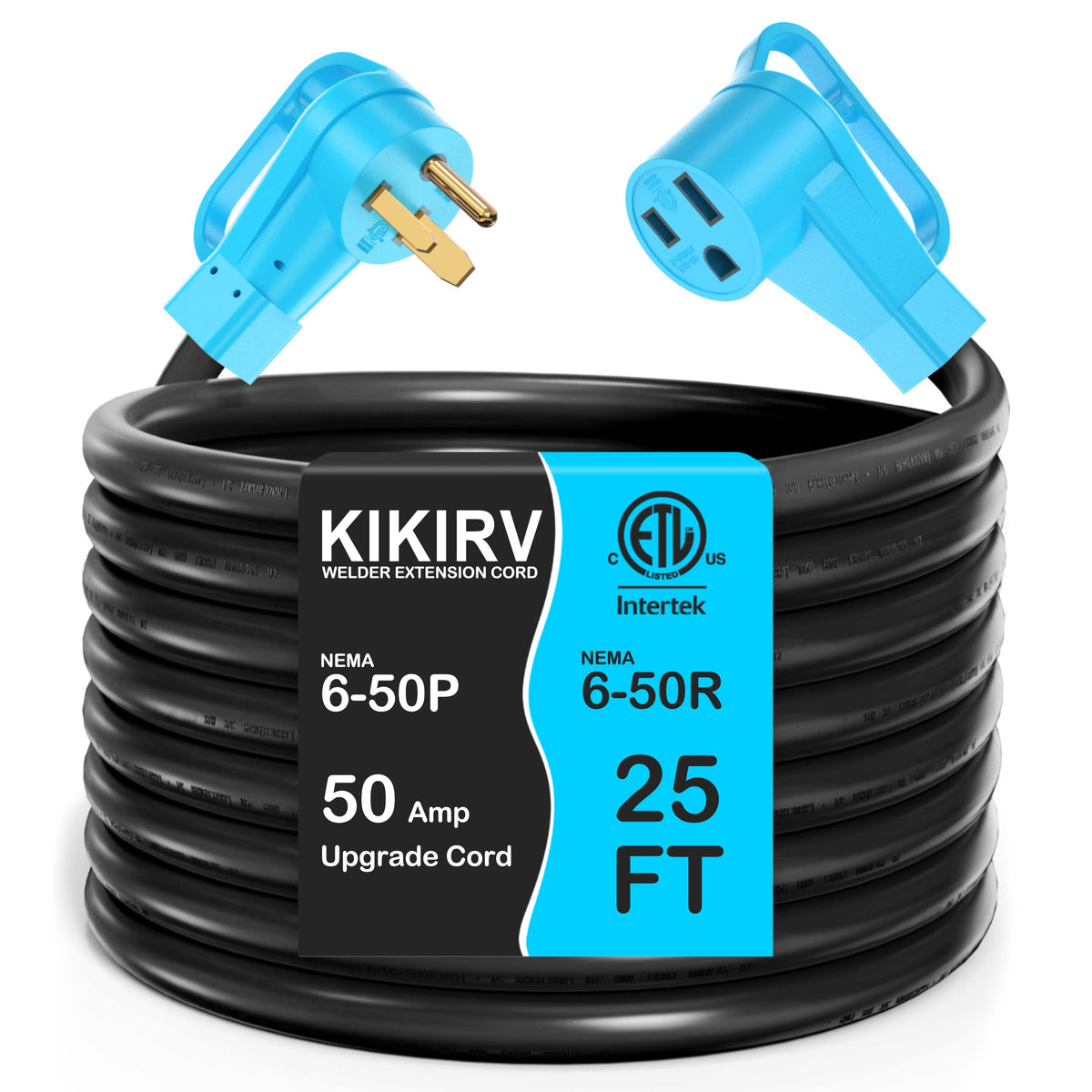 50Amp Welder Extension Cord 6 AWG 250V NEMA 6-50P to 6-50R Heavy Duty Power Extension Cord for Welder Plasma MIG TIG Cutter
