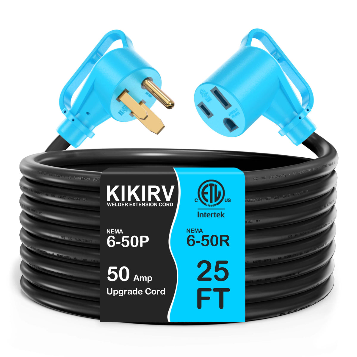 50Amp Welder Extension Cord 10 AWG 250V NEMA 6-50P to 6-50R Heavy Duty Power Extension Cord for Welder Plasma MIG TIG Cutter