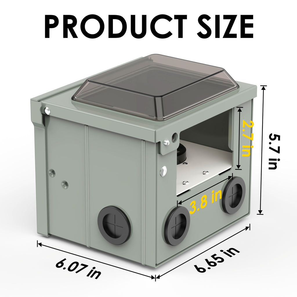 50 Amp 20 Amp 15 Amp RV Power Outlet Box, NEMA 14-50R 125/250 Weatherproof Outdoor Electrical Panel, with Prewired 50 20 Amp Receptacle for RV Camper Travel Trailer Electric Car Generator