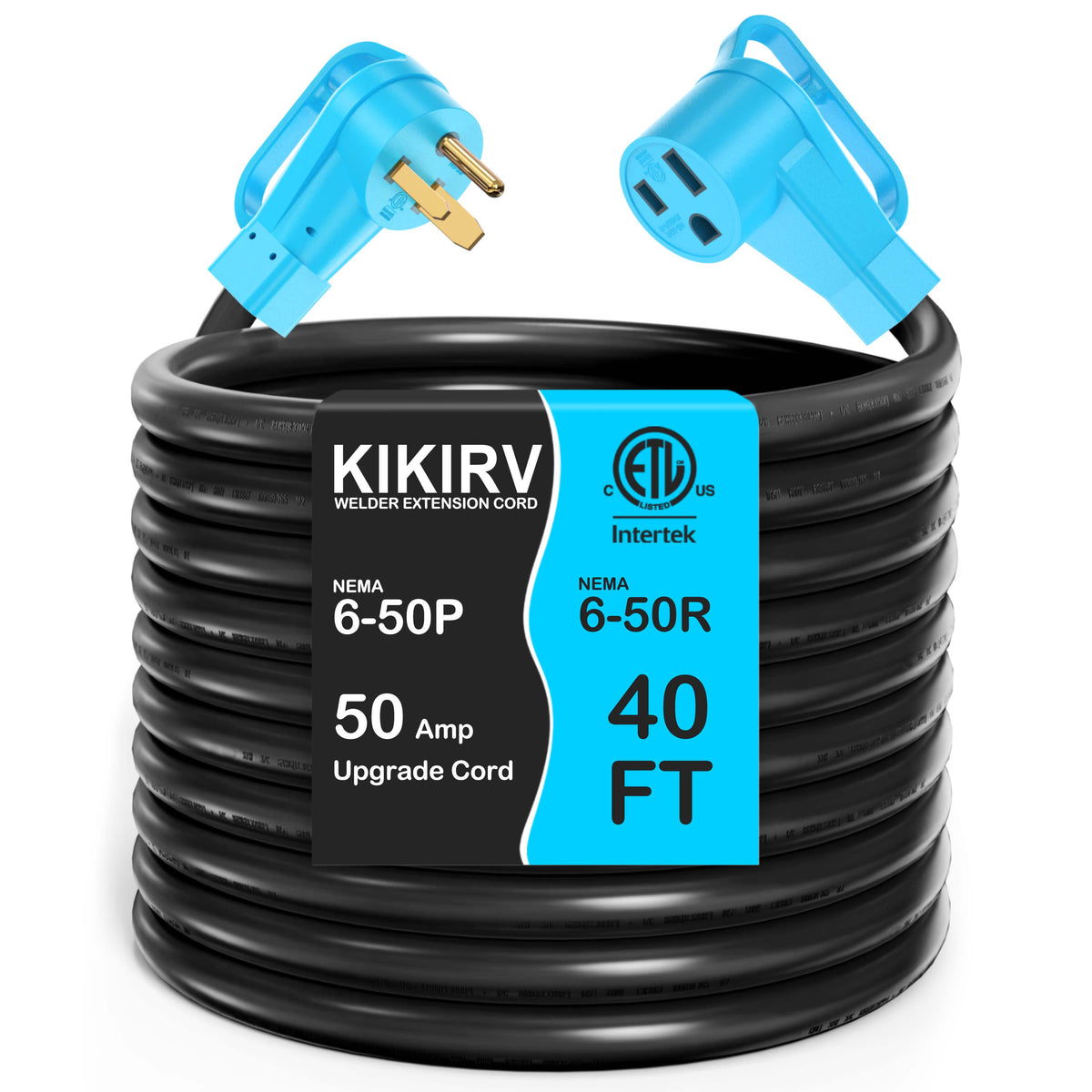 50Amp Welder Extension Cord 6 AWG 250V NEMA 6-50P to 6-50R Heavy Duty Power Extension Cord for Welder Plasma MIG TIG Cutter