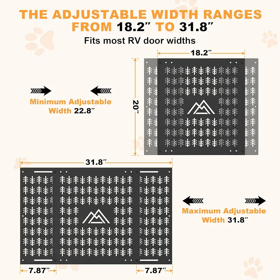 RV Screen Door Protector for Dogs Adjustable
