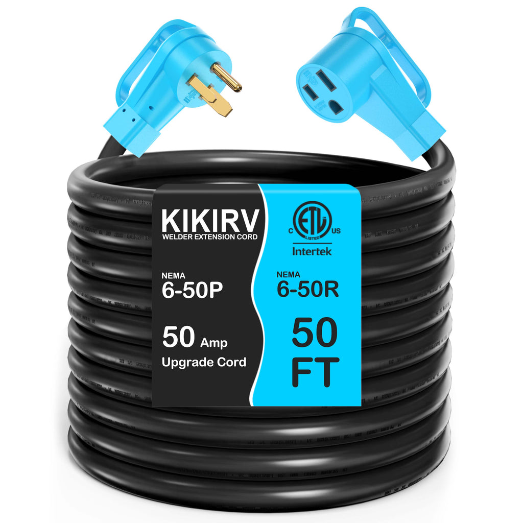 50Amp Welder Extension Cord 6 AWG 250V NEMA 6-50P to 6-50R Heavy Duty Power Extension Cord for Welder Plasma MIG TIG Cutter