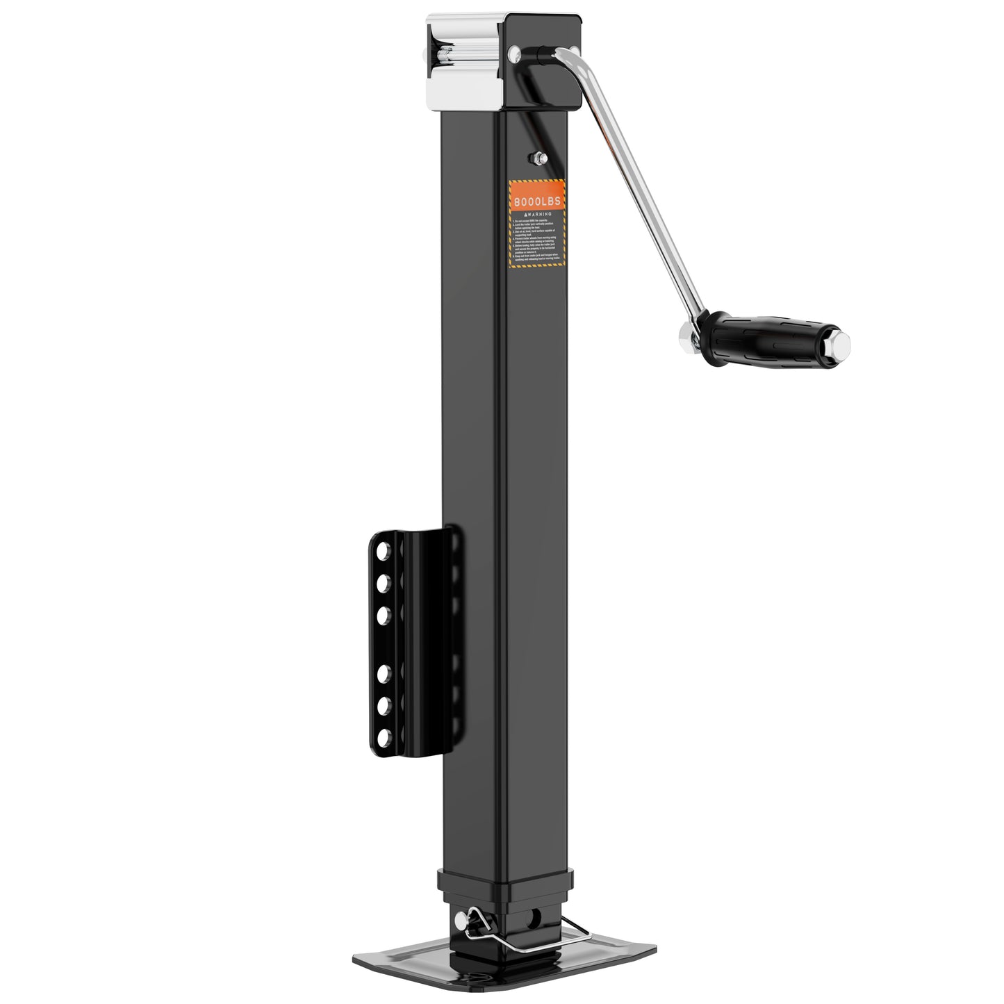 8000 lbs Trailer Jack, Bolt-On, 28.9" Vertical Travel, Heavy Duty, Adjustable Drop Leg, for Utility Trailer, Yacht, Boat, RV (Black)
