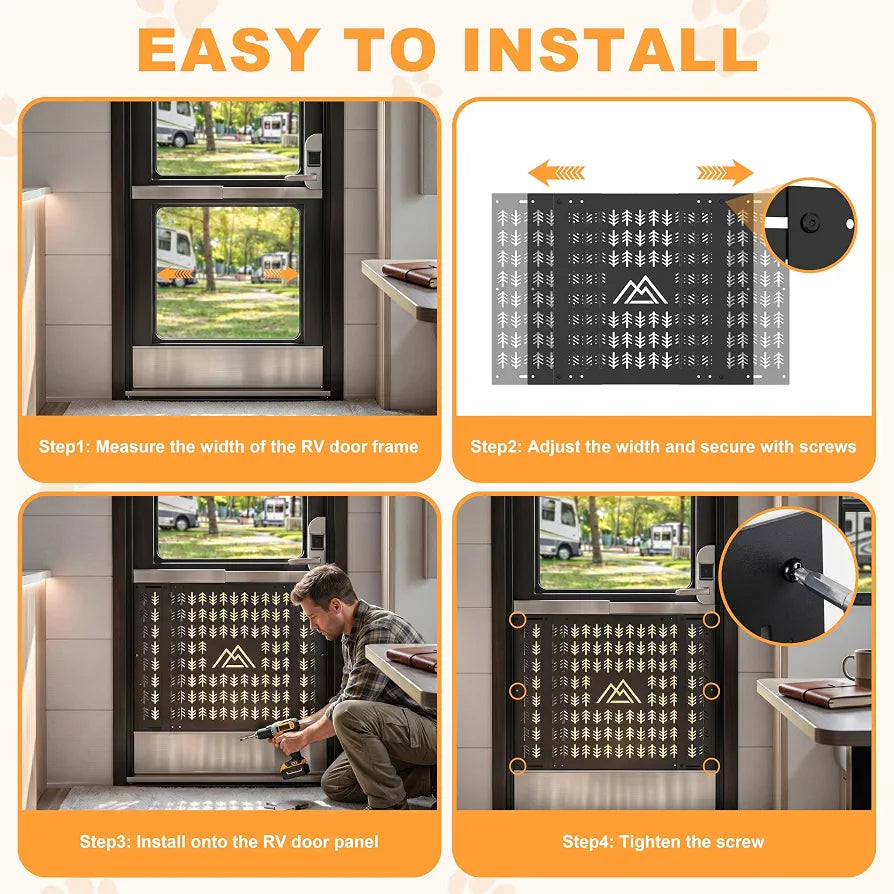 RV Screen Door Protector for Dogs Adjustable