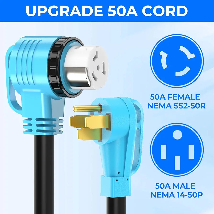 10 Feet 50 Amp RV/Generator Cord, 100% Copper Wire