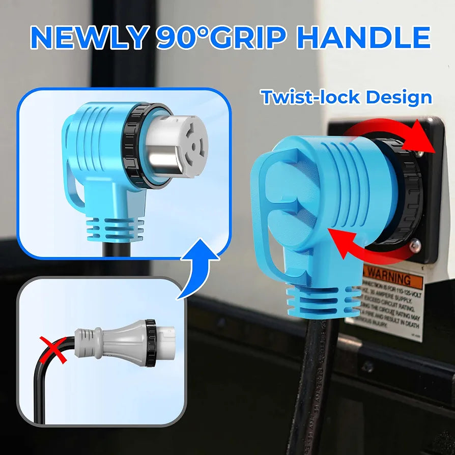 10 Feet 50 Amp RV/Generator Cord, 100% Copper Wire